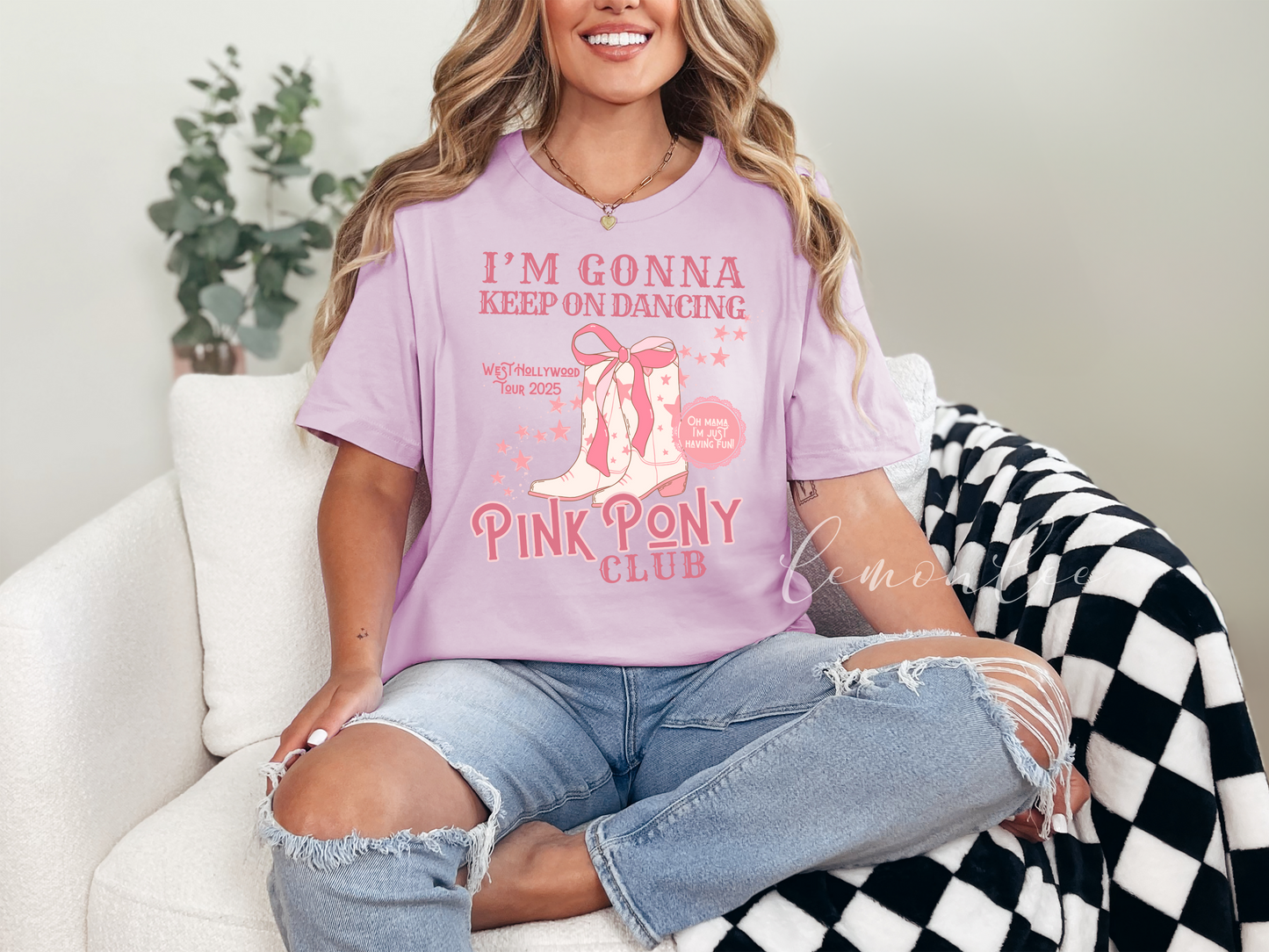 Pink Pony Club Tour Shirt Bella + Canvas Style