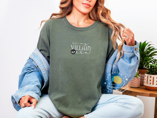 In My Villain Era Embroidered Comfort Colors Tee