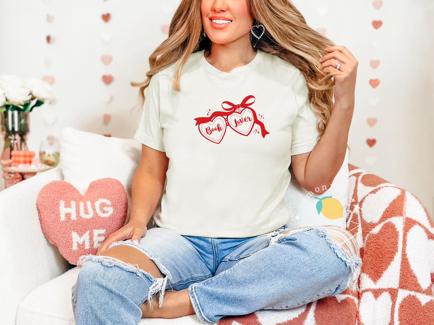Heart Locket Tee - Book Lover