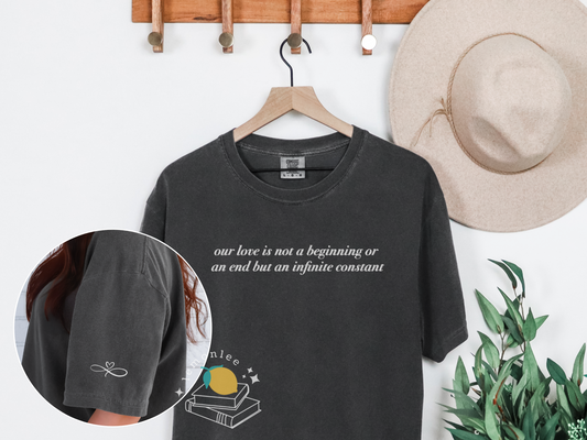 *Officially Licensed with Jenessa Ren* COSAT Infinite Love Quote Embroidered Comfort Colors Tee