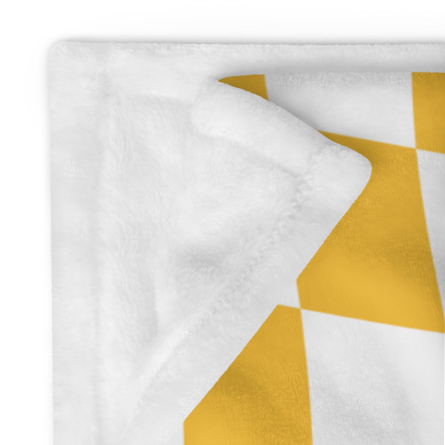 Minky Soft Throw Blanket - Yellow Wave Check