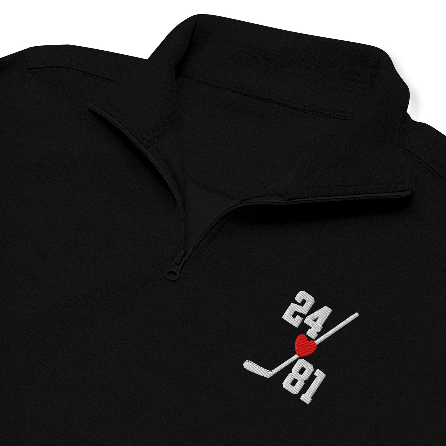 Hollanov Quarter Zip Pullover Sweater - Embroidered